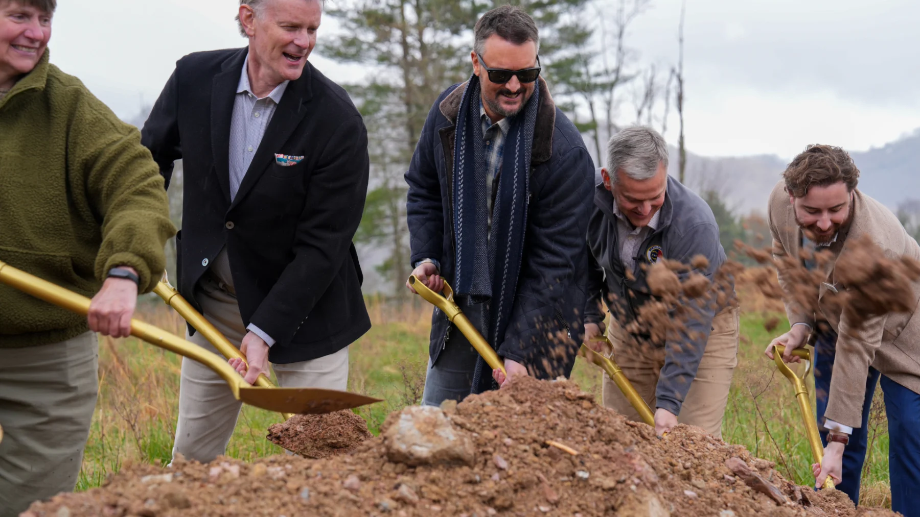 Golden shovels at the Blue Haven Avery groundbreaking